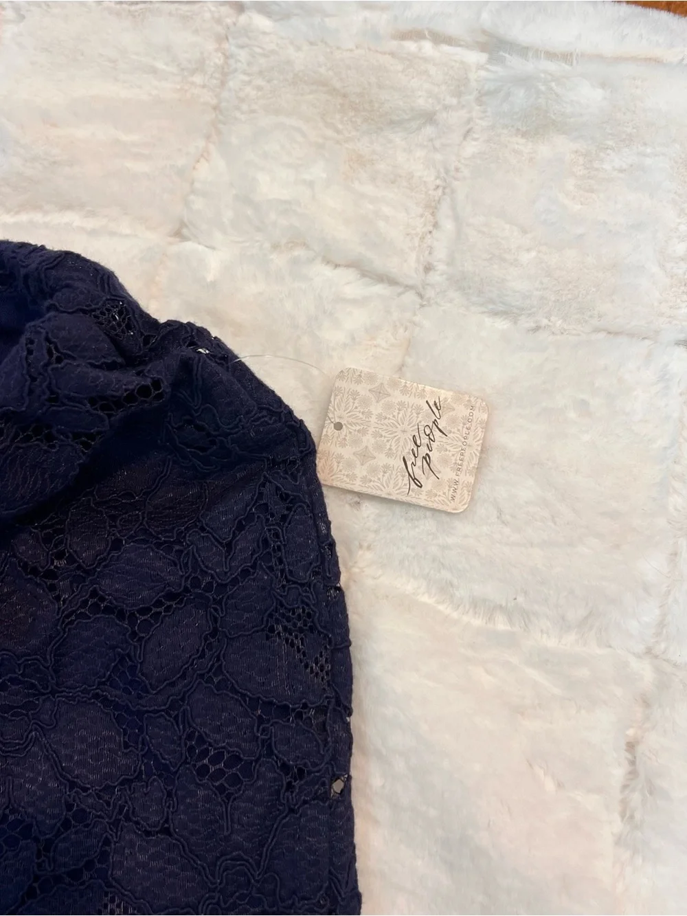 Free People Navy Lace Pull-On Flare Pants - Picture 6 of 8